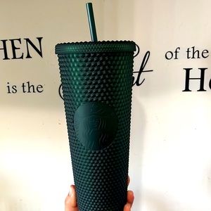 New Starbucks Hunter Green Studded Cup